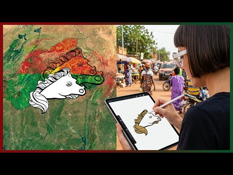 TEAM BUILDING citoyen My Art Box à Lyon - RÉS PUBLICA - Fresque aNa - vue aérienne du Burkina Faso 