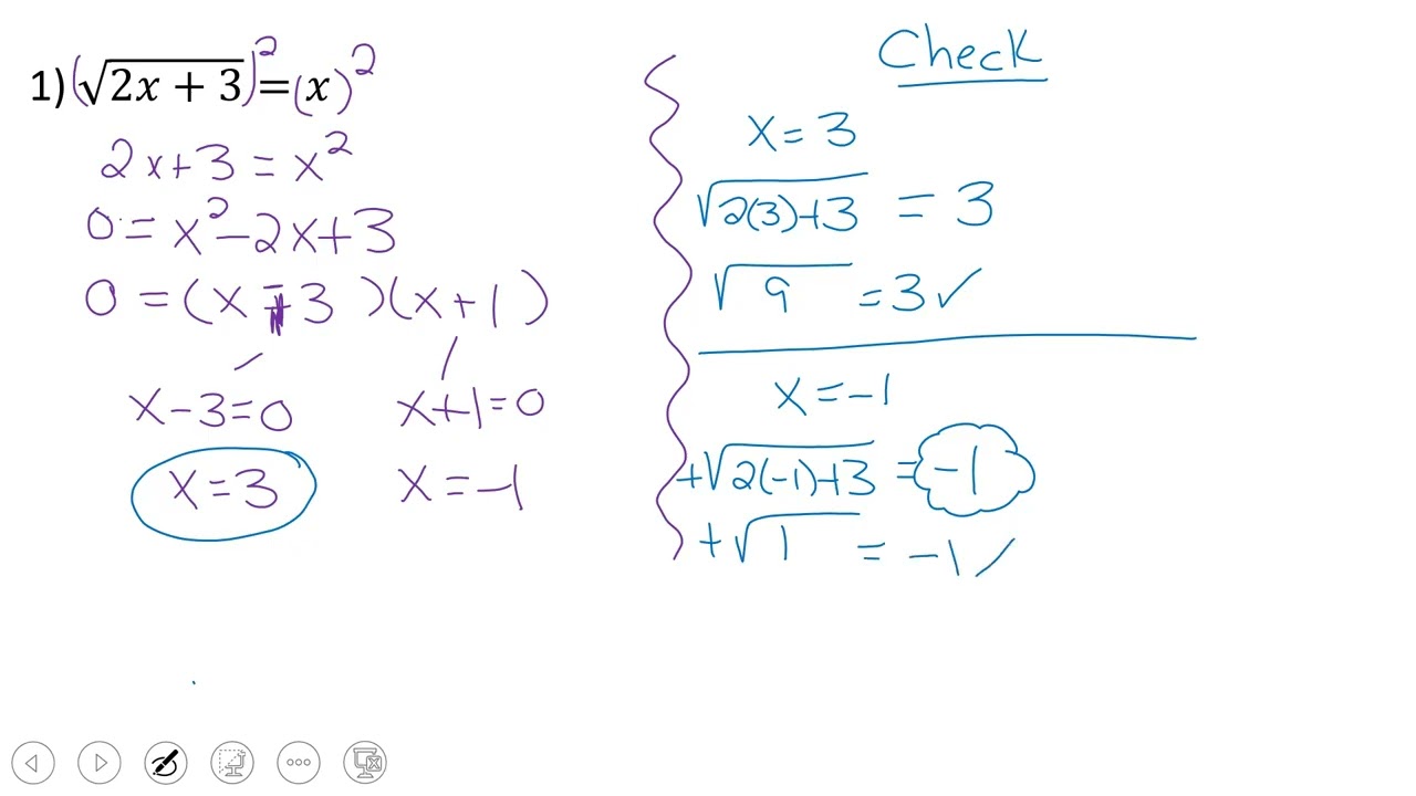 Lesson 11 Day 1: Solving Equations with Radicals and Extraneous Solutions 📐