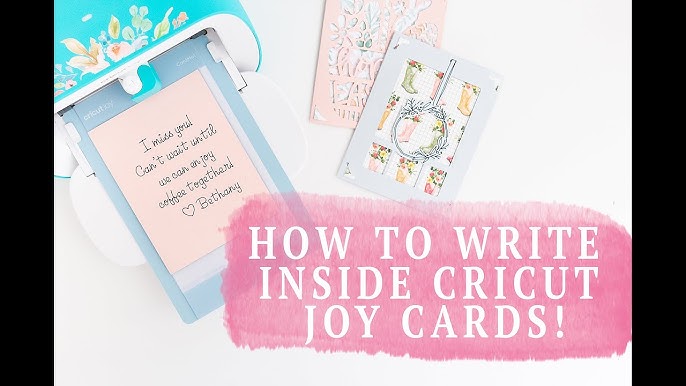 Cricut Joy card mat.Writing inside and out. 