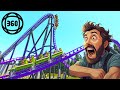 360 video - Purple Surge VR Roller Coaster Ride - 4K 60 FPS