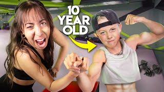 Girl vs Strongest 10 Year Old!