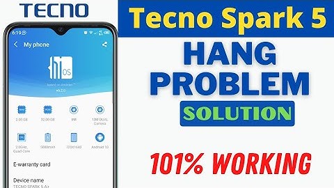 Tecno Spark 5 Hang Problem || Tecno Hang Problem Solution 101% Working