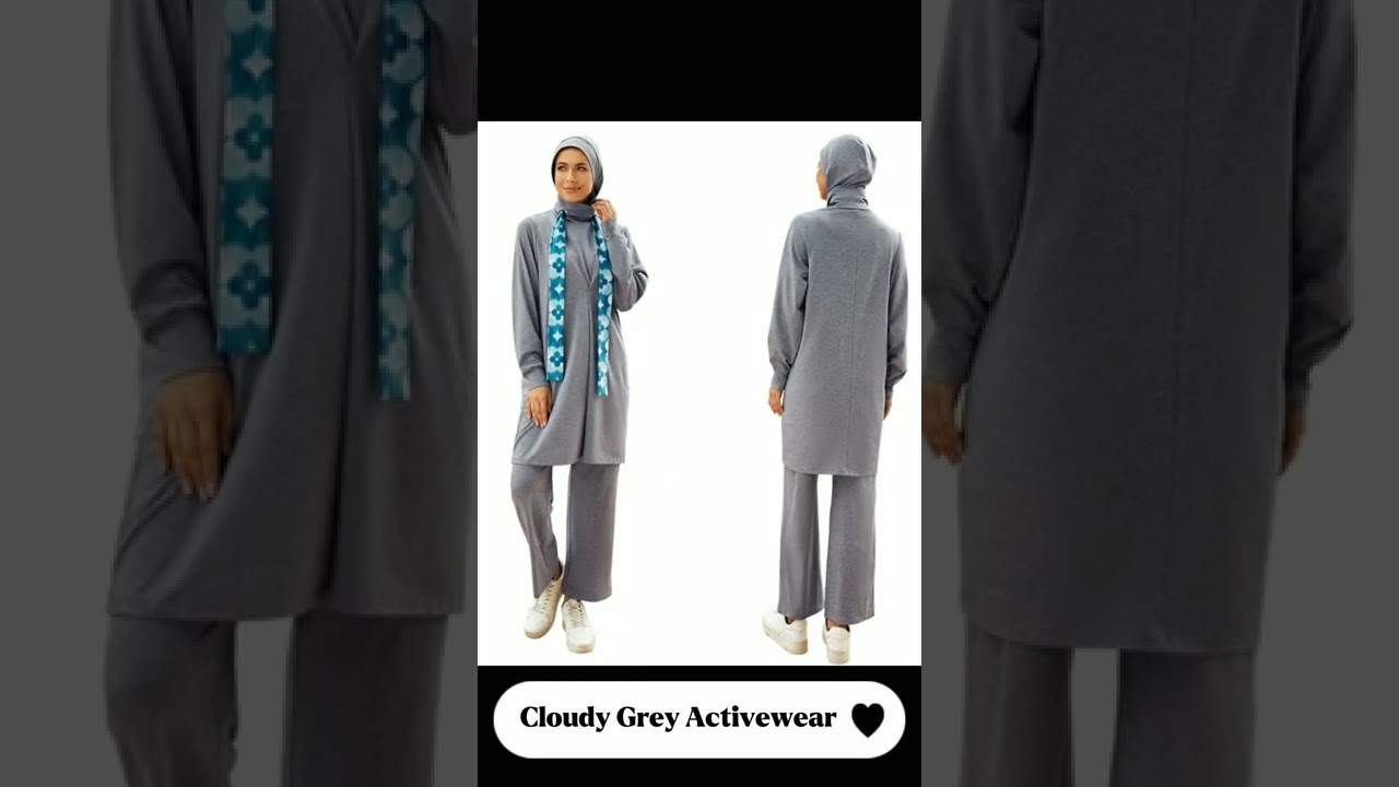 Cloudy Grey Activewear Shop Now! Visit www.hijactive.com 
