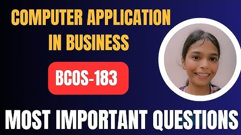 BCOS-183 Important Questions | Bcomg | One Shot | #bcomg #ignou #bcos183