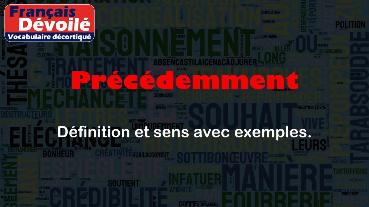 Precedant Précédemment - YouTube