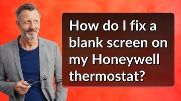 How do I fix a blank screen on my Honeywell thermostat?