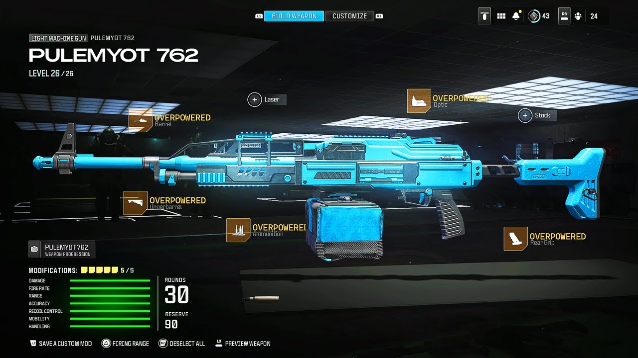 MAX DAMAGE and LOW RECOIL "PULEMYOT 762" in MW3! (Best Pulemyot 762
