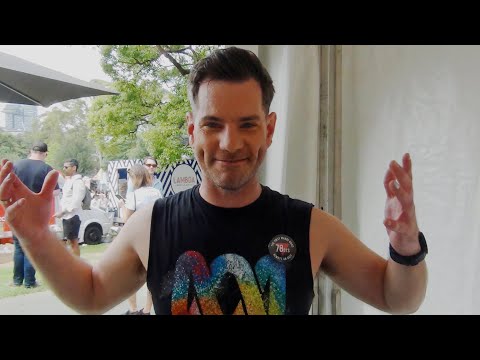 This Way Out Nate Byrne interview, Australias out weather presenter, World Pride Fair Day, 2023 @kurvapicsa
