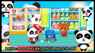 Babybus rescue team || baby panda shopping at the mall