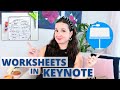 How to Make WORKSHEETS in Keynote // Worksheet tutorial for teachers who use Mac products
