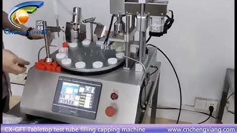 CX-GFT Tabletop test tube filling capping machine | Tabletop filling reagent tube production line