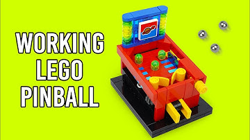 How To Build A Working LEGO Pinball Machine - Minifigure Scale!