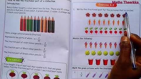4th std maths term 2 | Unit 6 | Fraction