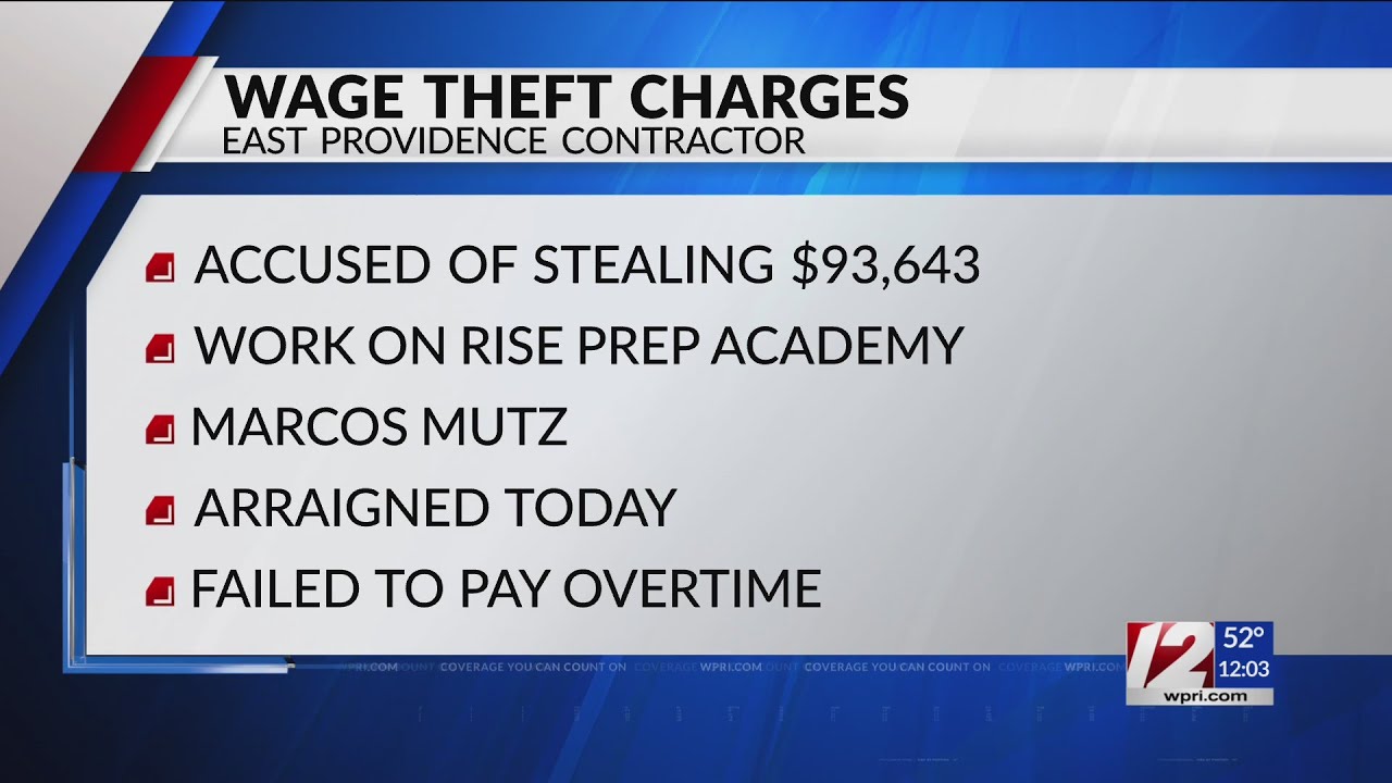 East Providence contractor charged with stealing over 90k in employee wages