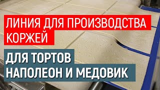 Линия для производства заготовок коржей тортов «Наполеон» и «Медовик»