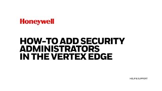 Vertex Edge - How To Video: Security