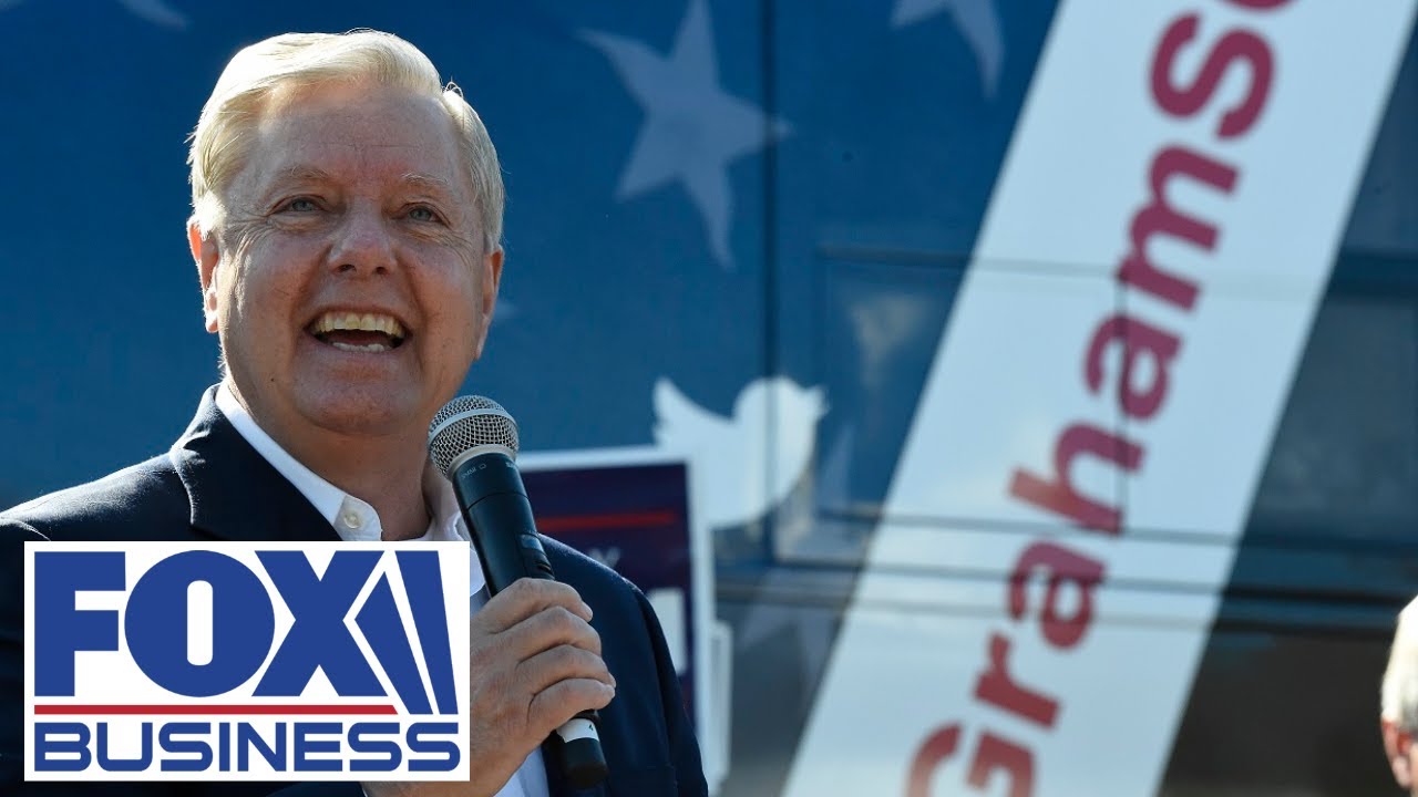 Sen. Lindsey Graham delivers remarks after defeating Jaime Harrison