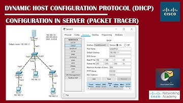 DHCP Configuration on Server in Packet Tracer | Networking Academy | #DHCP | #Configurations