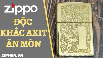 Zippo USA cao cấp khắc axit ăn mòn| Bật lửa Mỹ chính hãng| Zippo đẹp xịn