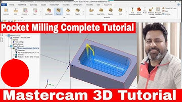 MASTERCAM 2018 CNC PROGRAMMING: POCKET MILLING TUTORIAL हिंदी में