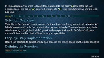 Condition Based Array Zero Padding in Python with Numpy