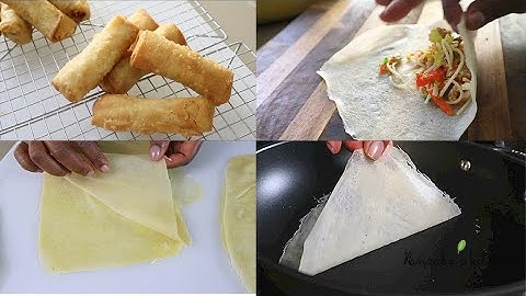 Gemakkelijke zelfgemaakte loempia wraps - 2 manieren om loempia en samosa vellen te maken I stap-...
