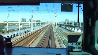 JR東海道線 台風19号通過後の一番列車20191013前方車窓 平塚→茅ヶ崎DSCF2248