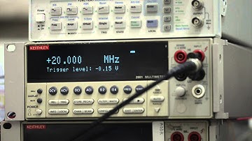 Keithley 2001 DMM frequency measurement demo