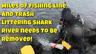 Brutal Cold Winter Clean Up Dive -Shark River Inlet,  Avon NJ