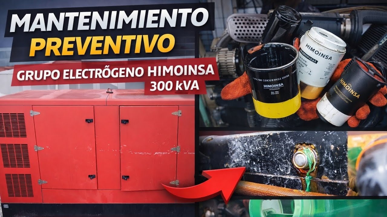 Mantenimiento preventivo grupo electrógeno HIMOINSA 300 kVA | Fuga refrigerante y cambio de filtros