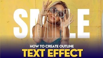 How To Create Outline Text Effect Using Adobe Photoshop |  Photoshop Tutorials  #photoshop #text