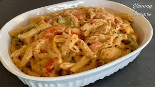 One Pot Chicken Fajita Pasta | Creamy and Tasty | How to make chicken fajita pasta | Yummy Recipes