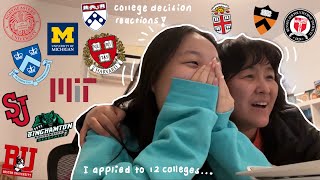 college decision reactions 2023 | harvard + mit acceptance ! | ivys, mit, t20s, safeties ✨