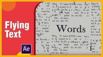 Flying text Animation in After Effects - After Effects Tutorial (No Plugins)
