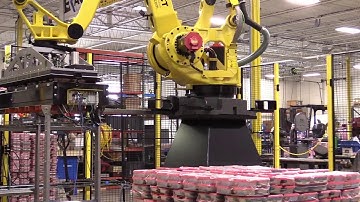 Palletizing Stretch Wrapped Containers