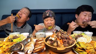 Чусок, корейский день благодарения, праздничная еда! - Шоу еды Mukbang.