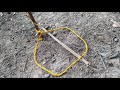 Armadilha de laço para pegar animais na Trilha - Sobrevivência na selva