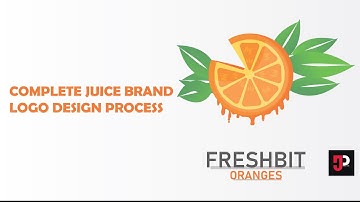 Fruit brand logo design complete video tutorial |How to make orange logo |Adobe illustrator tutorial