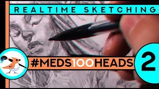 Real-time sketching #meds100heads 2 (no voice)