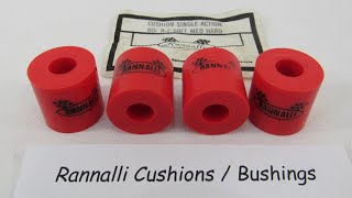 Rannalli Cushions Bushings Single Action Set of 4 Red Hard Quad Roller Skate