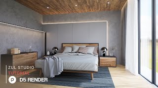 D5 Render realistic interior rendering tutorial | Bedroom 184