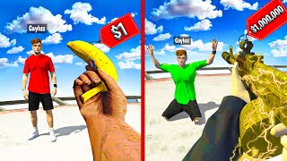 $1 Weapon VS $1,000,000 GOD Weapon In GTA 5 RP!