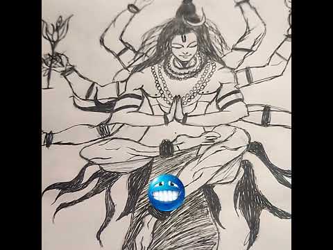 Mahadev Pen sketch 🥶🕉#shortsfeed #shorts #mahadev