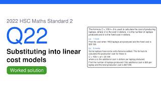 Information 2022 HSC Maths Standard 2 Q22 News