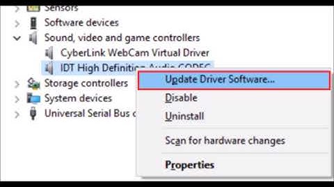 How to Fix IDT High Definition Audio CODEC Driver Problem