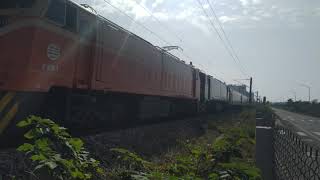 1080113 台鐵506次莒光號(次迴南海電鐵彩繪電頭)通過彰化社頭高鐵下