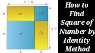Finding Sqaure Of Number Usuing Identities
