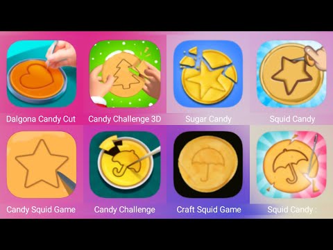 Dalgona Candy, Candy Challenge 3D, Sugar Candy, Squid Candy Challenge 3D, Candy Squid Game