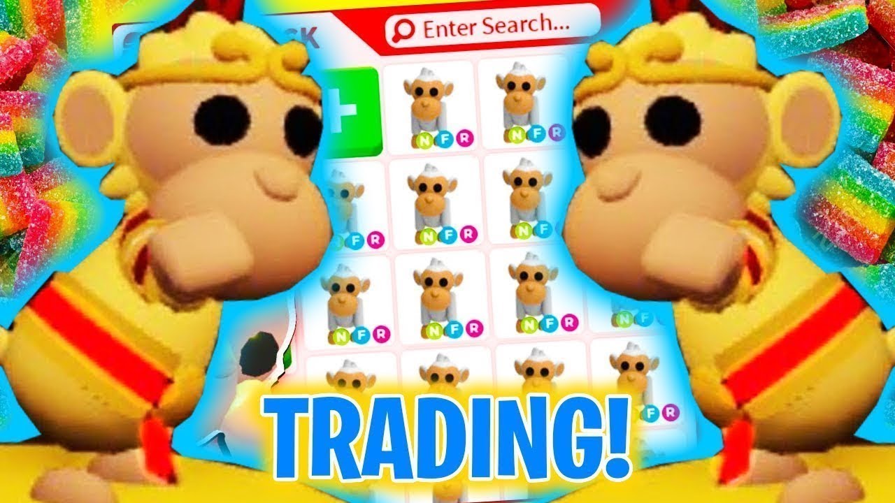 Huge Wins Neon Monkey King Trading With Fans Roblox Adopt Me