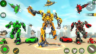 Optimus Prime Multiple Transformation Jet Robot Car Game 2022- Android Gameplay screenshot 3